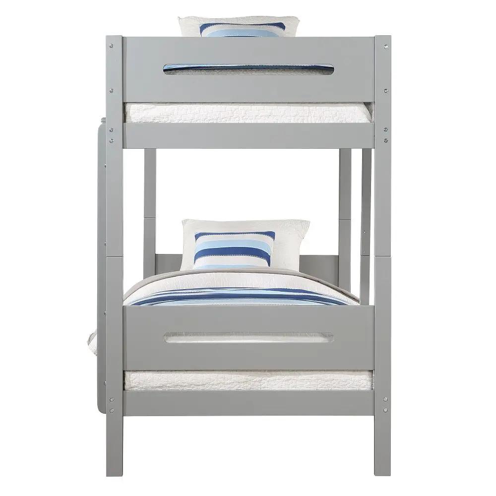 Edah - Twin Over Twin Bunk Bed - Gray by Unique Piece Furniture