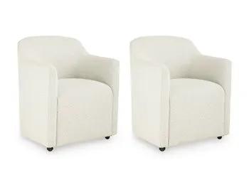 Radkin - Dining Upholstered Arm Chair (Set of 2) - Off White by Unique Piece Furniture