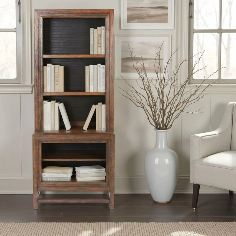 Bookcase Pier, 2 Tone - Brown by HouseOfZazla