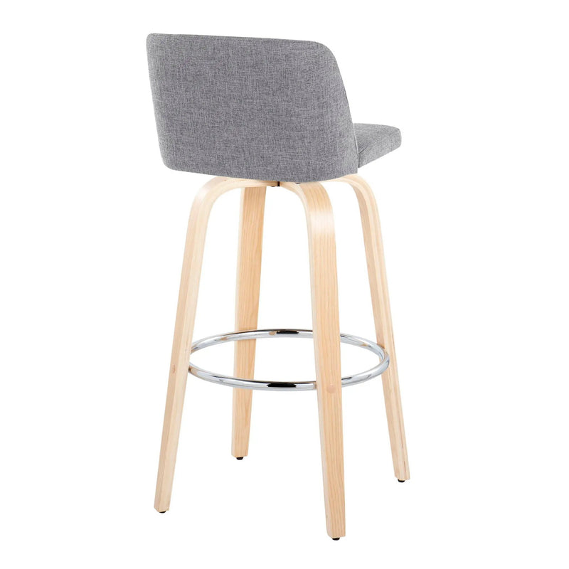 Toriano - Contemporary Fixed Height Barstool & Swivel With Round Footrest (Set of 2) by Unique Piece Furniture