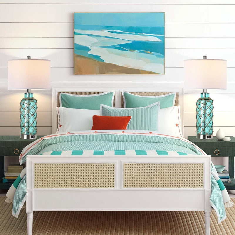 Cottage Nautical Accent Table Lamp Set of 2 by HouseOfZazla
