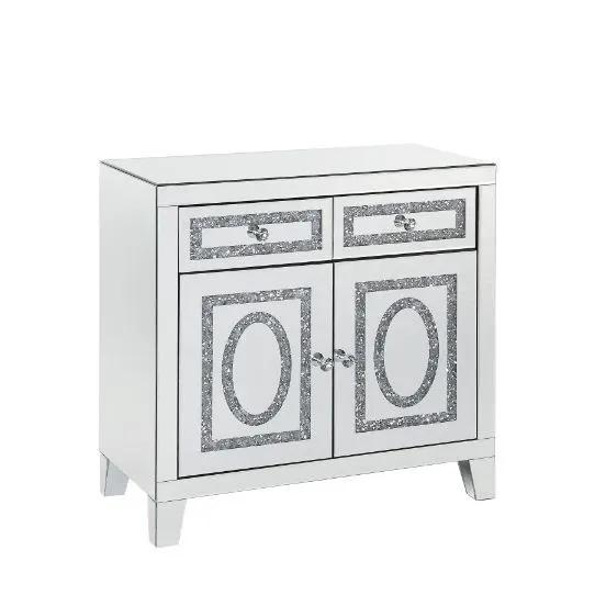 Noralie - Cabinet - Mirrored & Faux Diamonds by Unique Piece Furniture