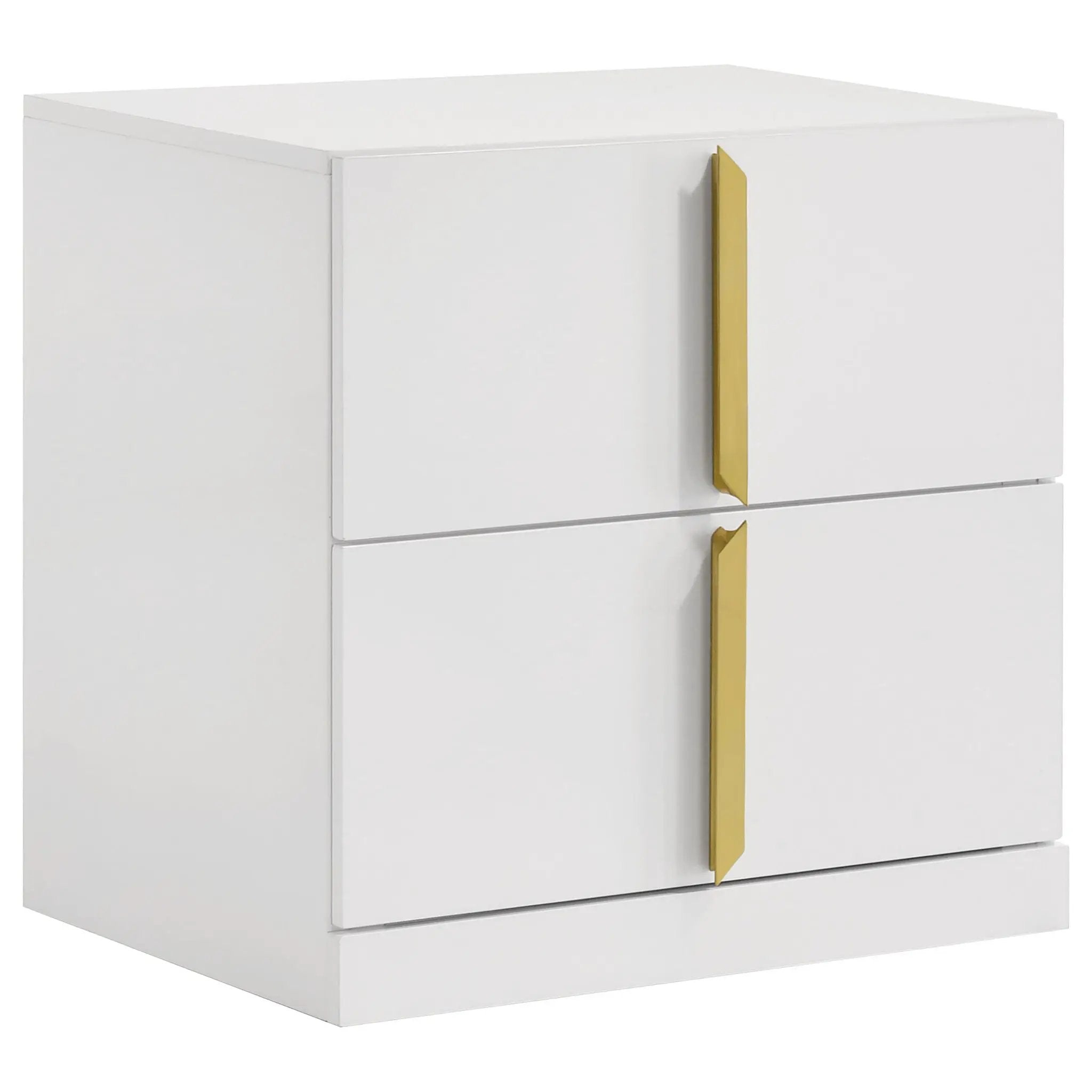 Ines 4-piece Eastern King Bedroom Set Grey and White High Gloss by Unique Piece Furniture
