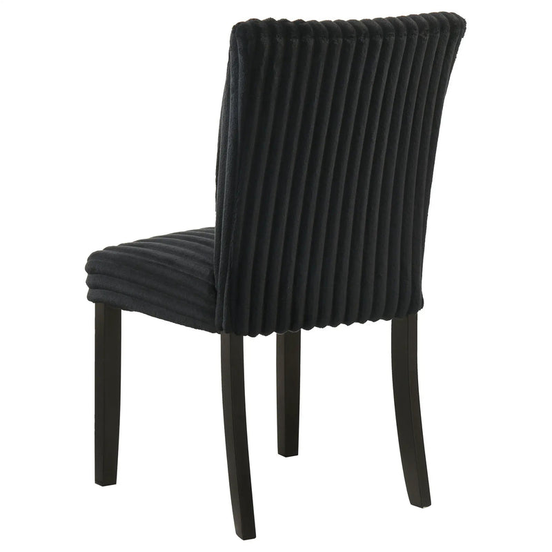 Dermott Upholstered Parson Dining Side Chair Black (Set of 2) by Unique Piece Furniture