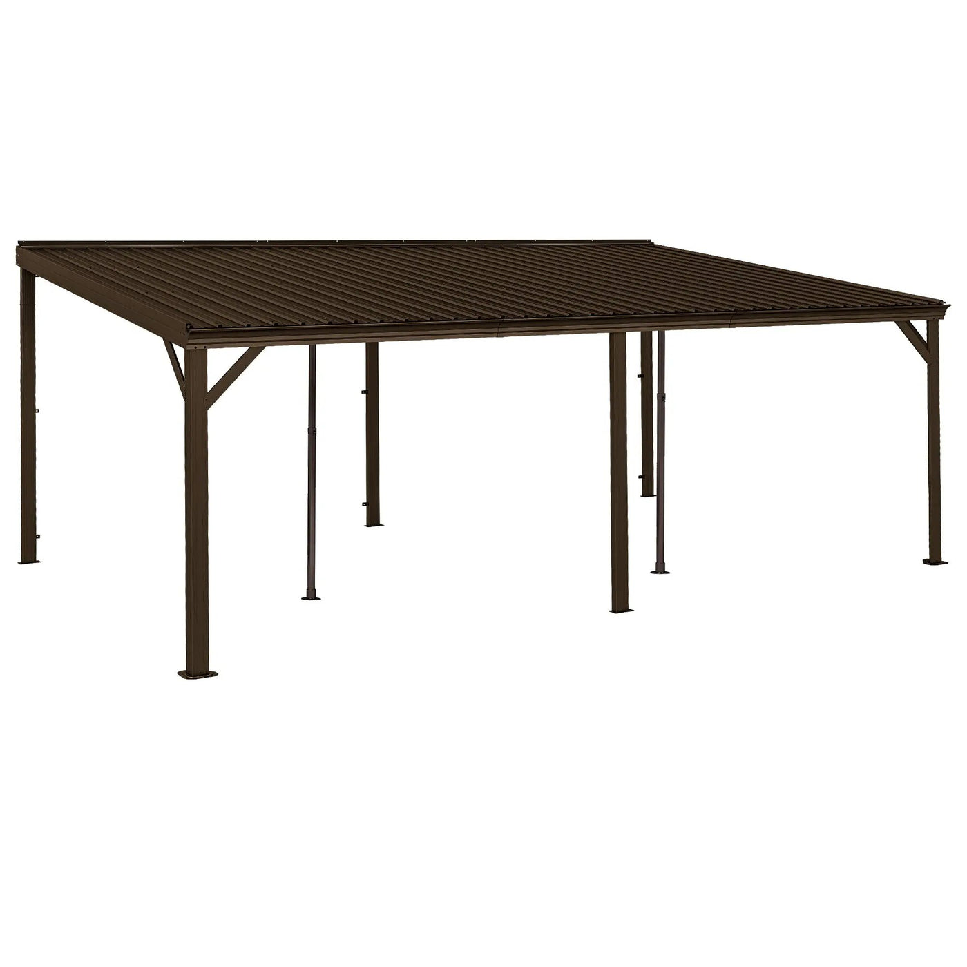 12x20FT Lean To Gazebo with Steel Roof by HouseOfZazla