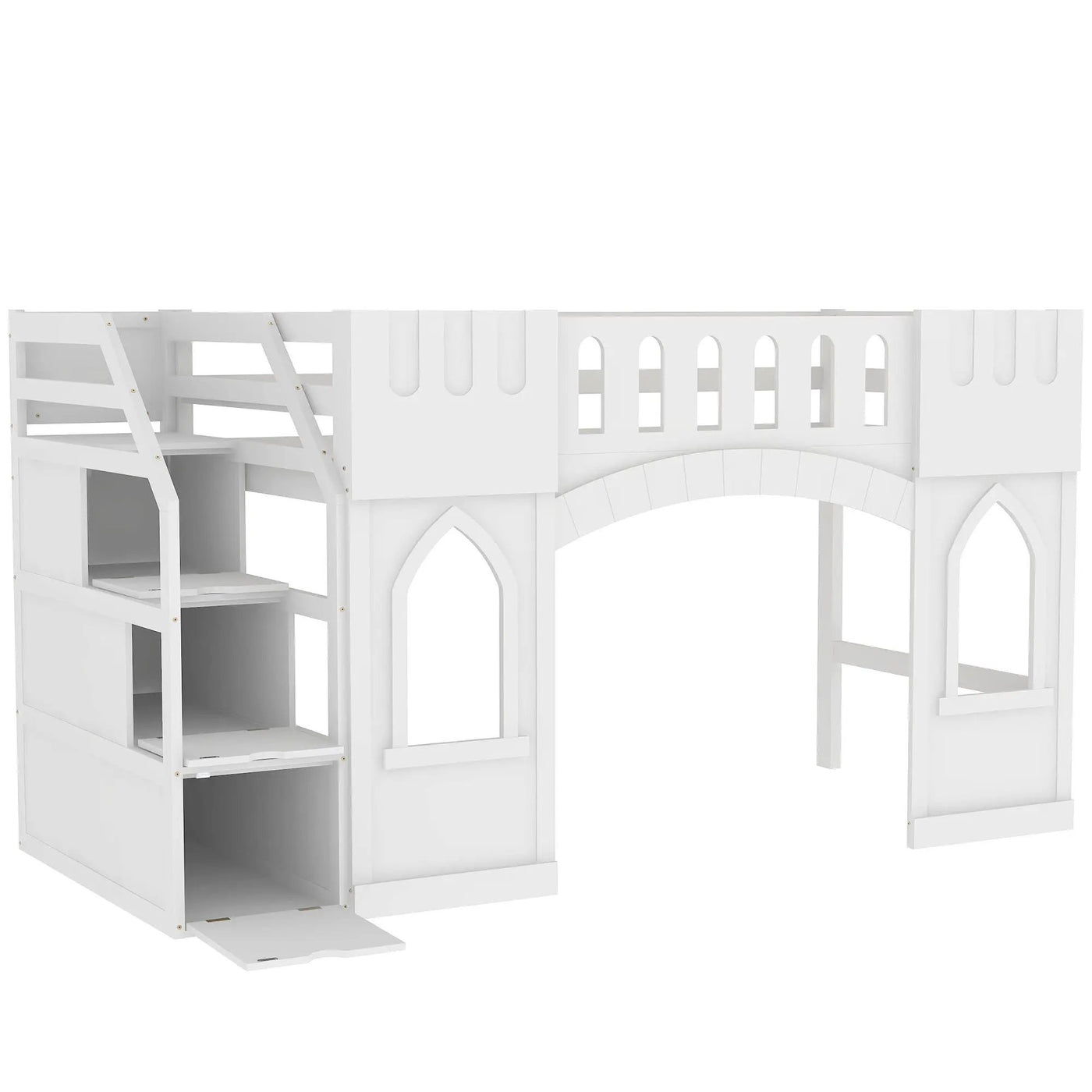 Loft Bed With Storage Staircase And Windows by Unique Piece Furniture