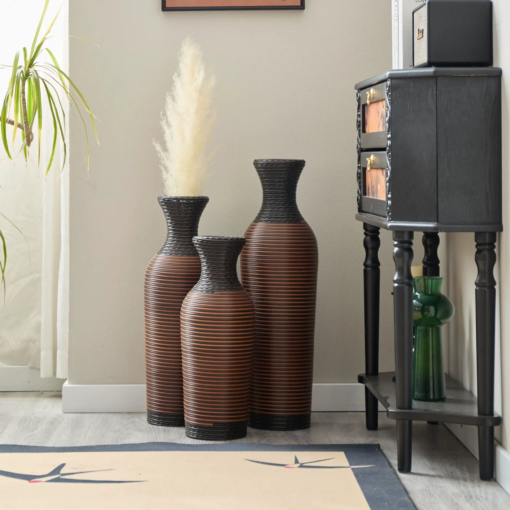Classic And Neat Floor Vase, High Independent Flower Stand (Set of 3) by HouseOfZazla