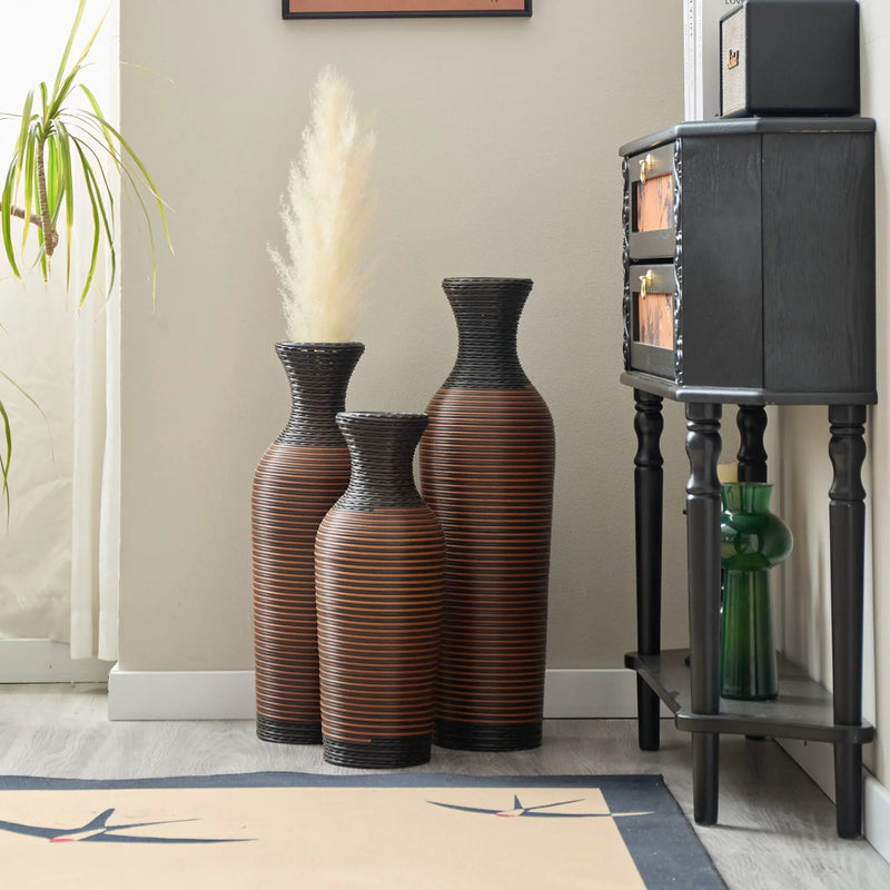 Classic And Neat Floor Vase, High Independent Flower Stand (Set of 3) by HouseOfZazla