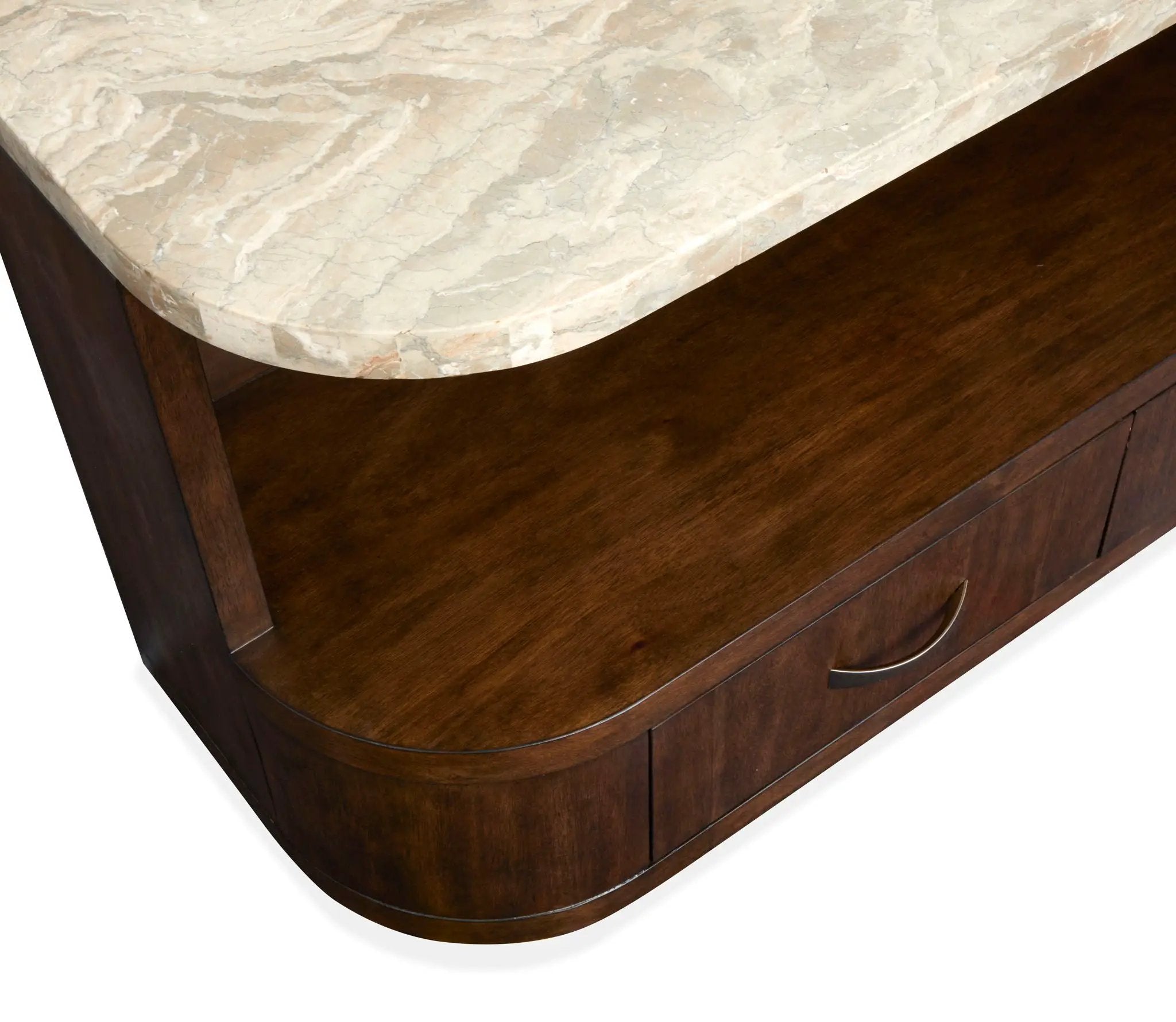 McPherson - Demilune Sofa Table - Burnt Umber by Unique Piece Furniture