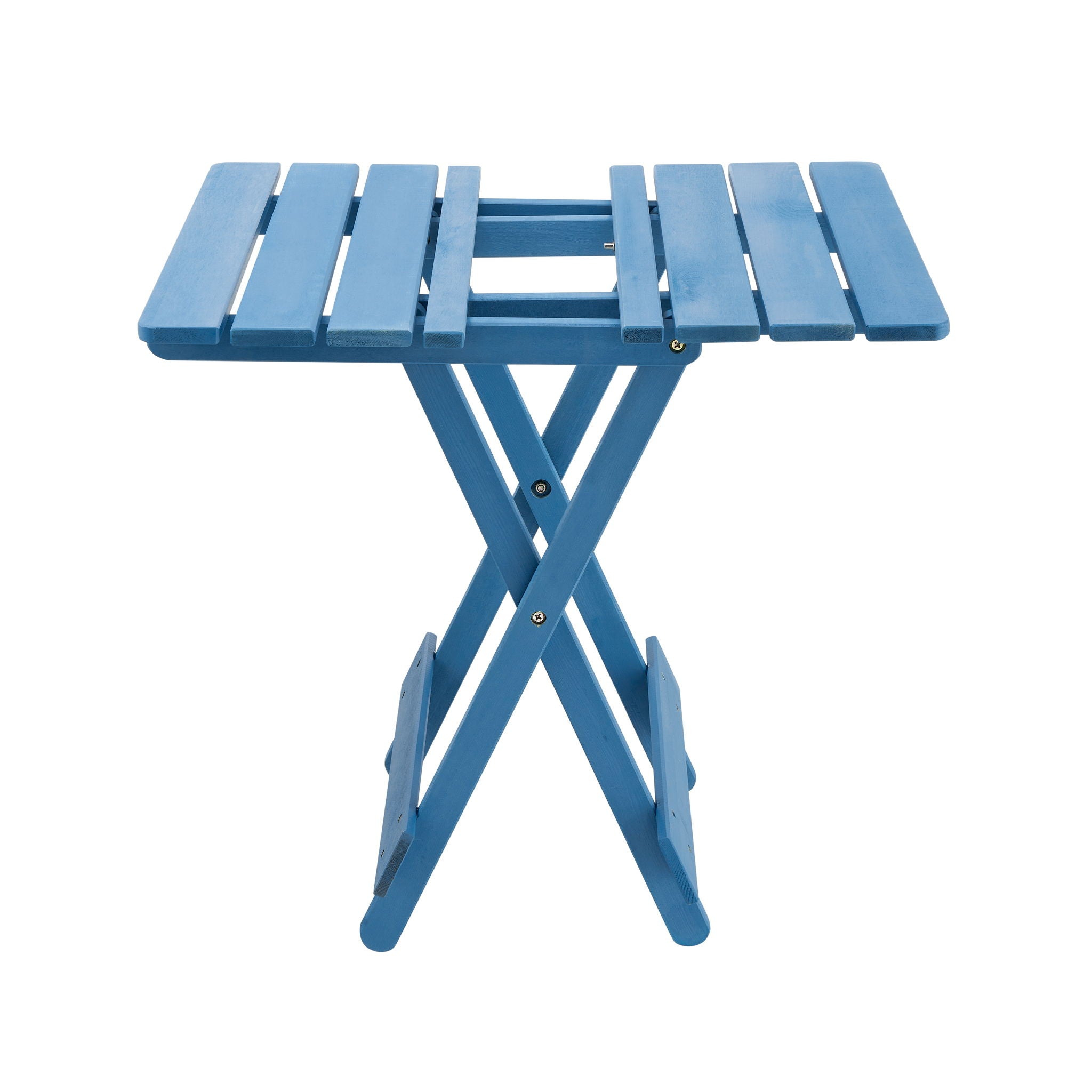 Folding Square Table For Backyard - Blue by HouseOfZazla