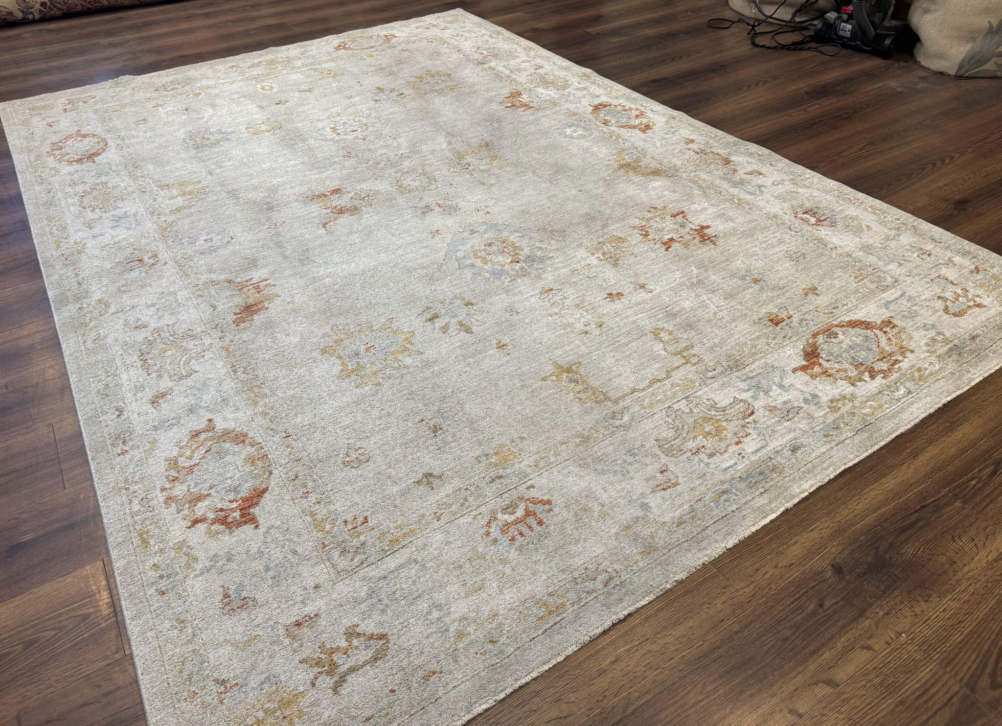 Modern Turkish Oushak Rug 7x9, Netural Colors by Jewel Rugs
