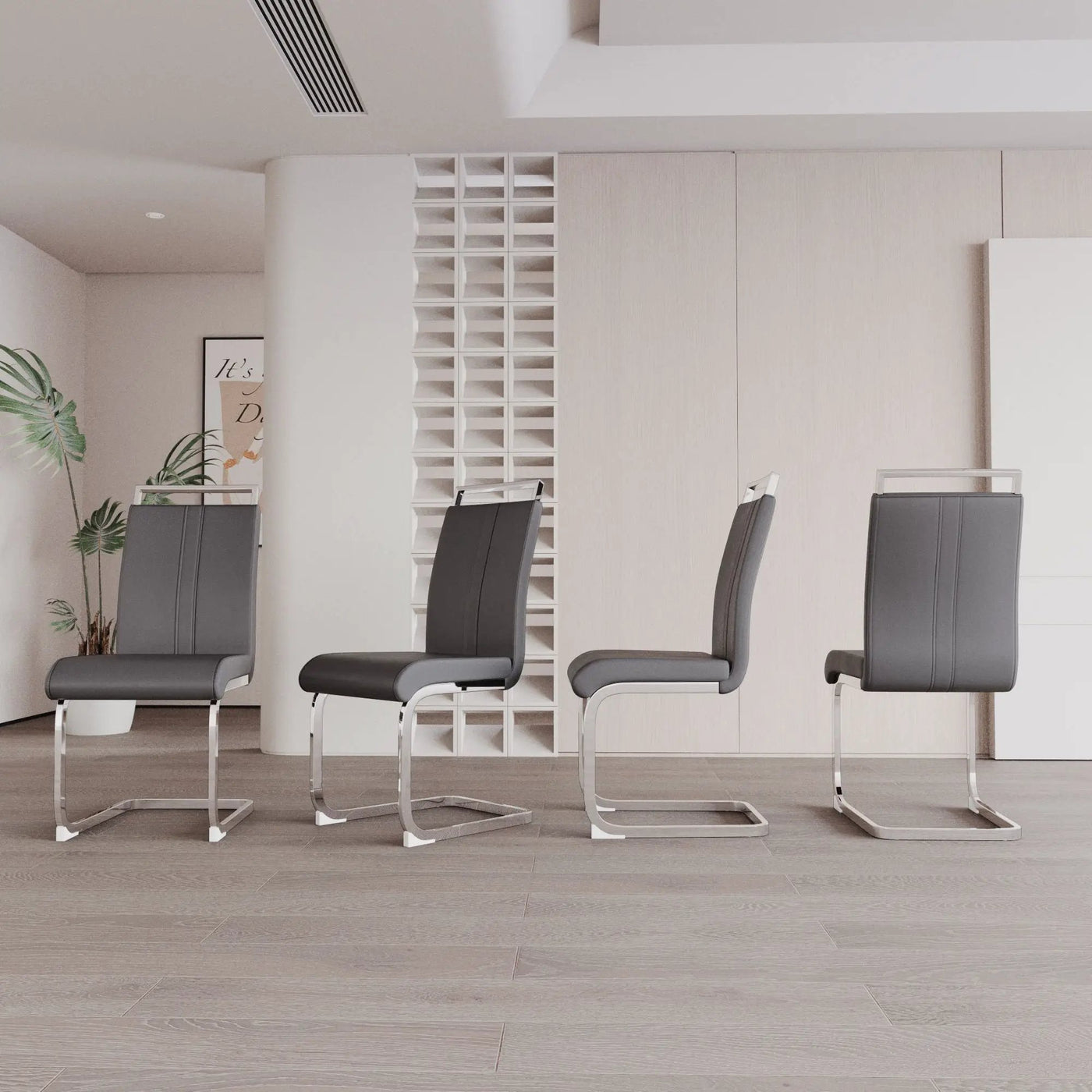 Modern Dining Chairs With Padded Seat, High Back by Unique Piece Furniture