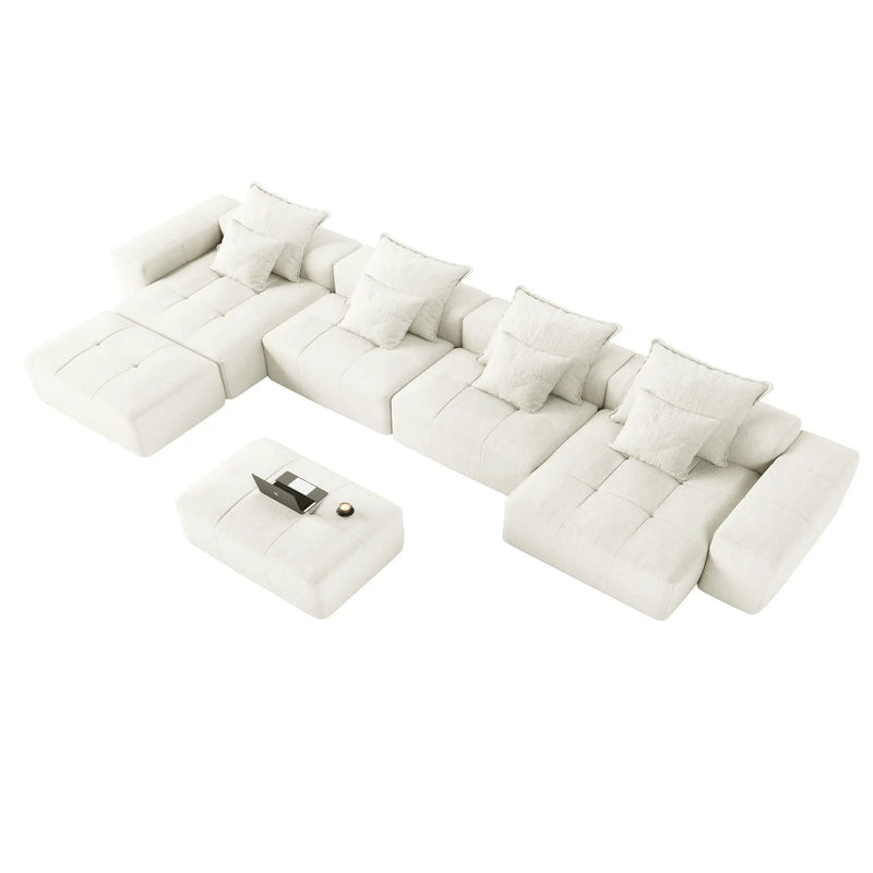 Modern Oversized DIY Combination Modular Sectional Sofa With Pillows by HouseOfZazla