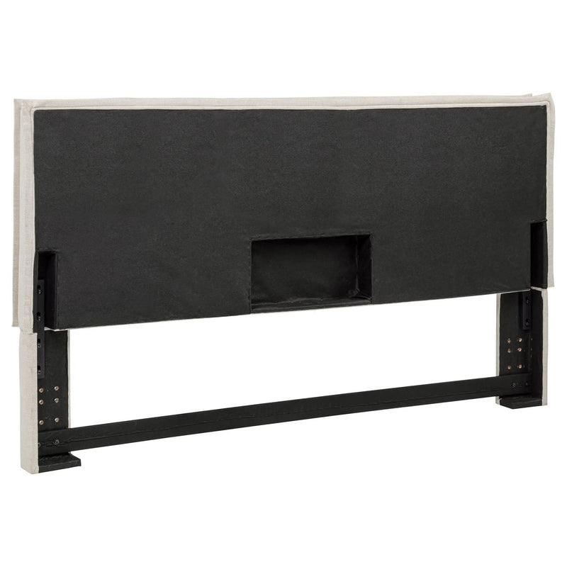 Izzy Upholstered King Panel Headboard Sand by Unique Piece Furniture