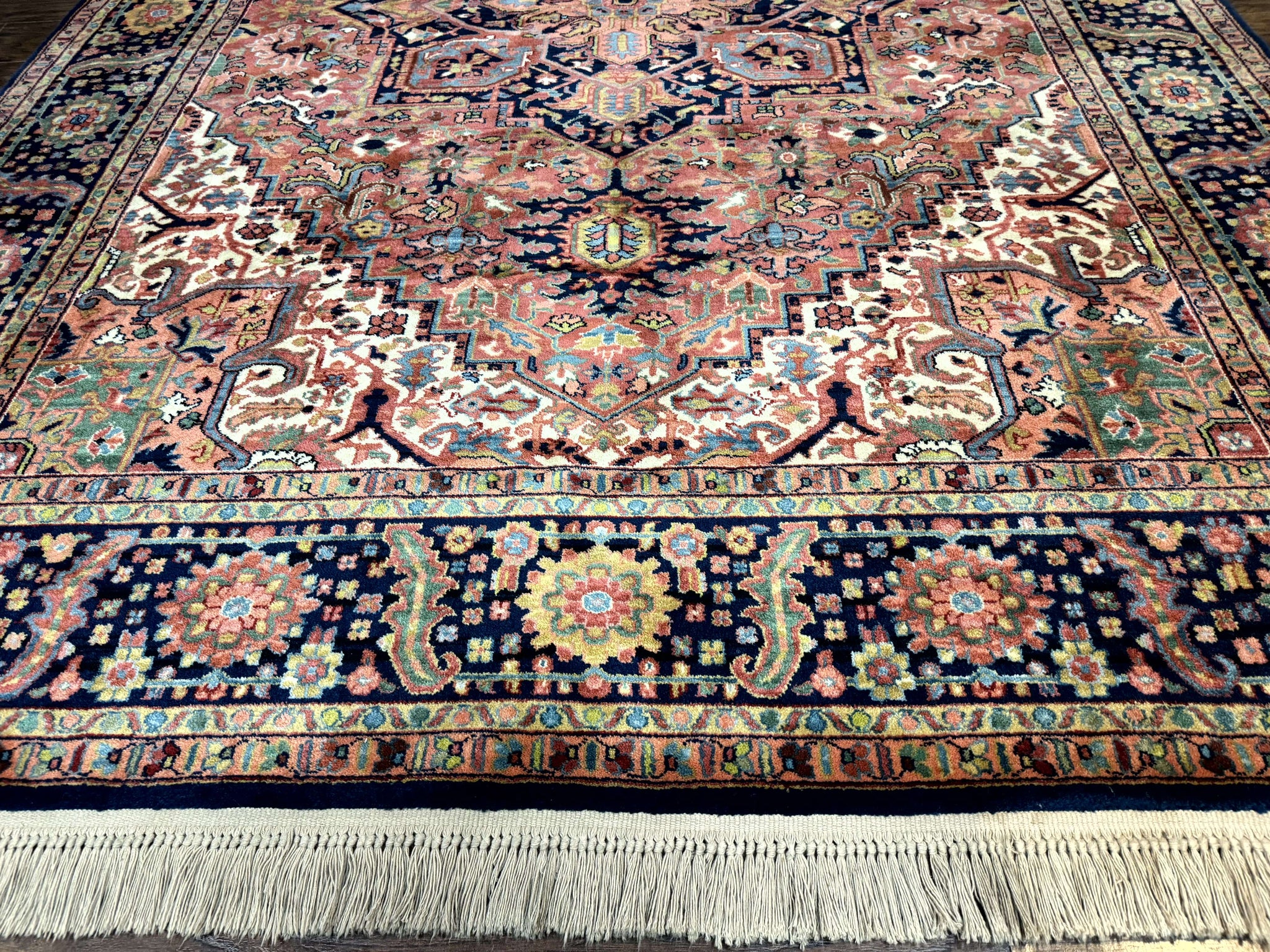 8.8 x 12 Karastan Heriz Rug #726, Vintage Wool Discontinued Carpet, Original 700 Series by Jewel Rugs