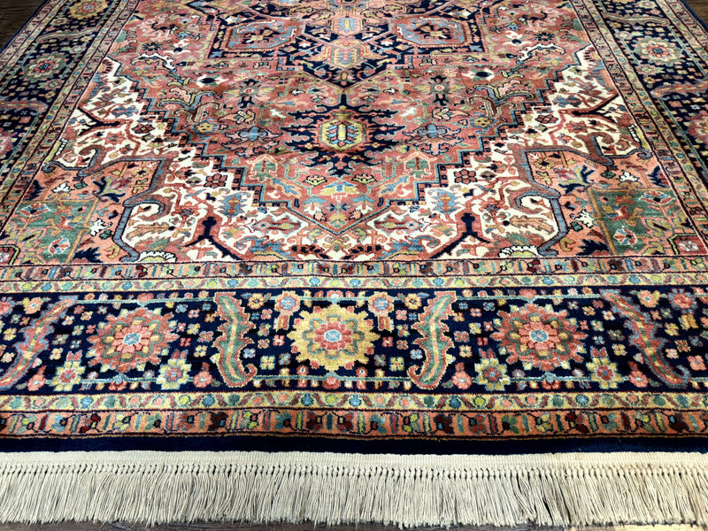 8.8 x 12 Karastan Heriz Rug #726, Vintage Wool Discontinued Carpet, Original 700 Series by Jewel Rugs