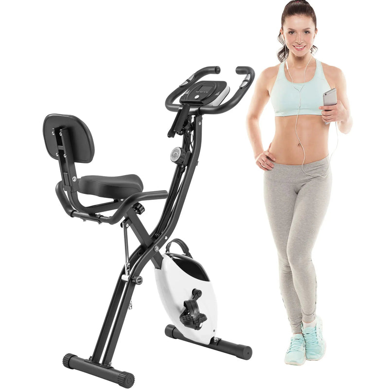 Exercise Bike Folding Stationary Bikes For Home With 16 Level Magnetic Resistance by HouseOfZazla