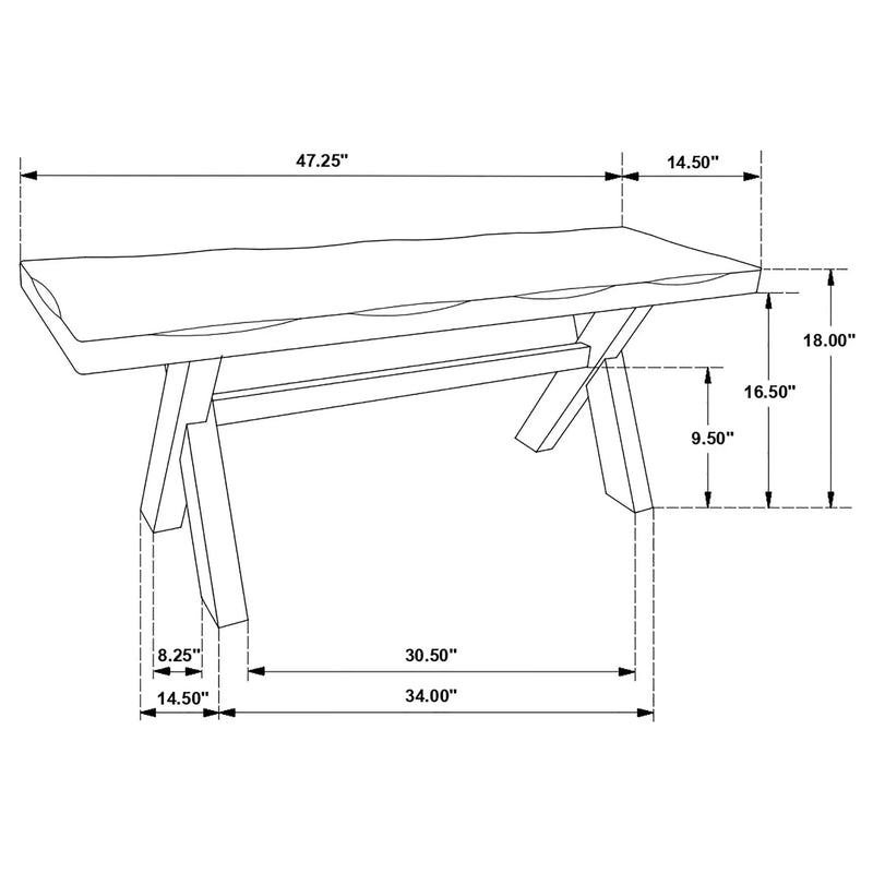 Alston 47-inch Solid Wood Dining Bench Knotty Nutmeg by Unique Piece Furniture