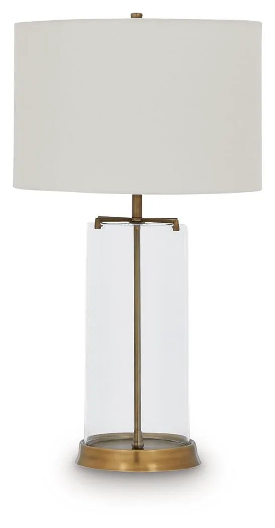 Gizeh - Glass Table Lamp - Clear / Gold Finish by Unique Piece Furniture