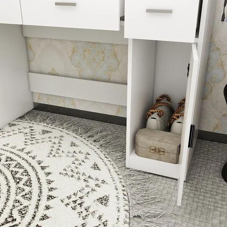40.95" Newly Designed Smart Mirror Dressing Table With Drawers And Storage Cabinet, Dressing Table With Dressing Pad For Bedroom, Dressing Room by Unique Piece Furniture