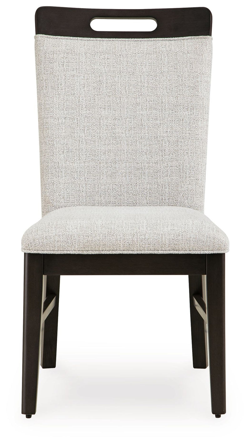 Neymorton - Dining Upholstered Side Chair (Set of 2) - Light Gray / Brown by Unique Piece Furniture