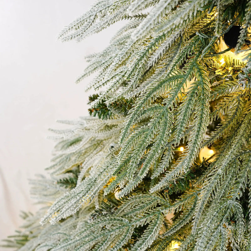 Snow Flocked Christmas Tree With LED Lights by HouseOfZazla