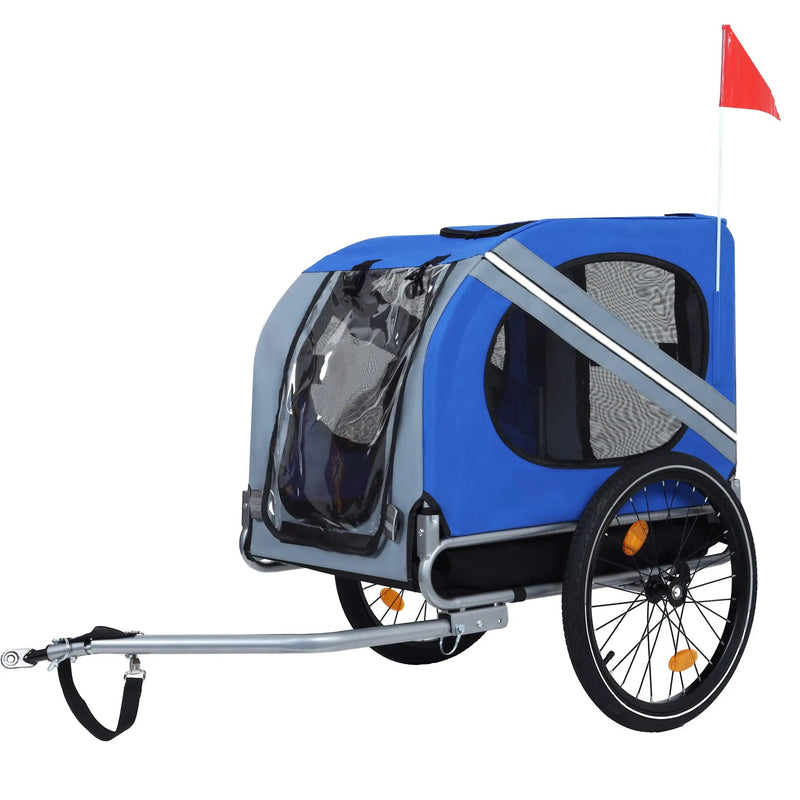 Large Folding Bike Trailer for Dogs – 66LB Capacity All-Terrain Pet Carrier by HouseOfZazla