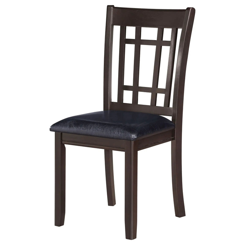 Lavon Wood Dining Side Chair Black and Espresso (Set of 2) by Unique Piece Furniture