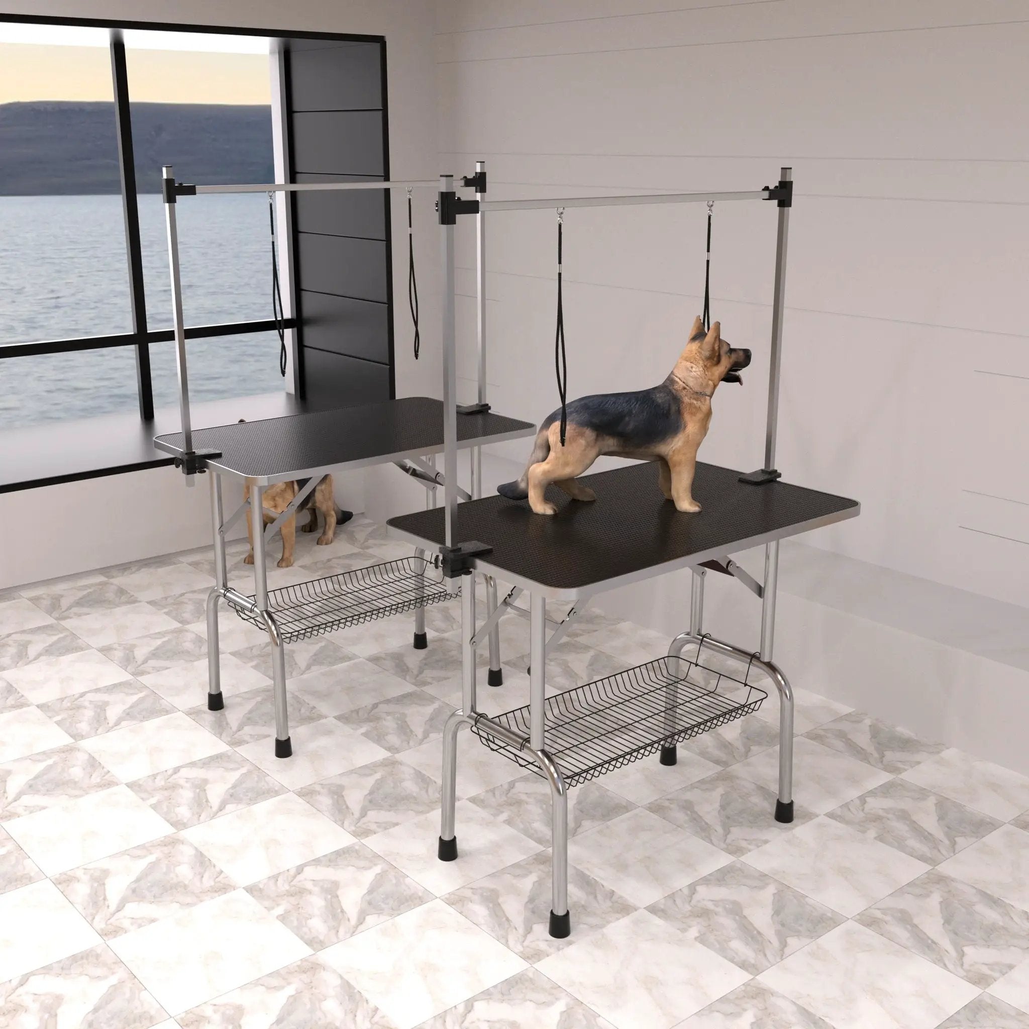 Large Grooming Table For Pet Dog And Cat With Adjustable Arm And Clamps Large Heavy Duty Animal Grooming Table by HouseOfZazla