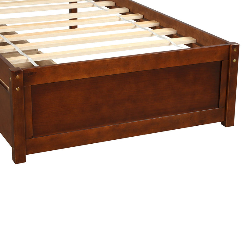 Platform Storage Bed Wood Bed Frame With Two Drawers And Headboard by HouseOfZazla