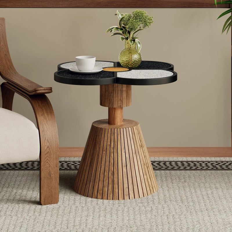 Unique Four-Leaf Clover Side Table for Living Room, Bedroom & Small Spaces by HouseOfZazla