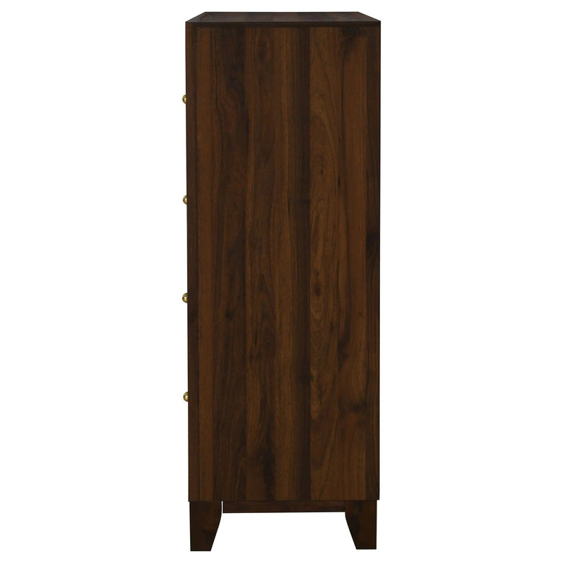 Anza - 4 Drawer Chest Storage Solution - Walnut by HouseOfZazla