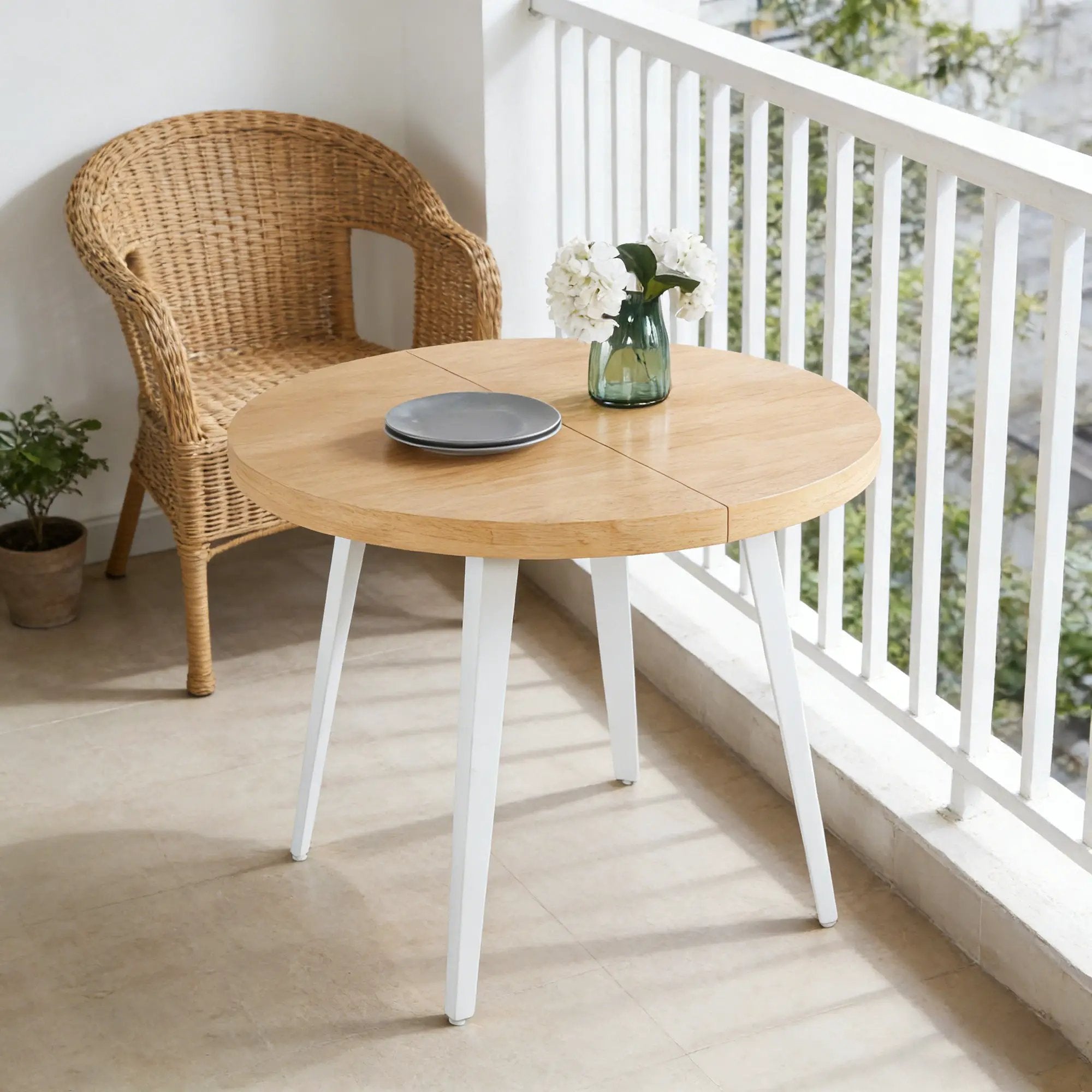 Extendable Dining Table with Metal Legs by HouseOfZazla