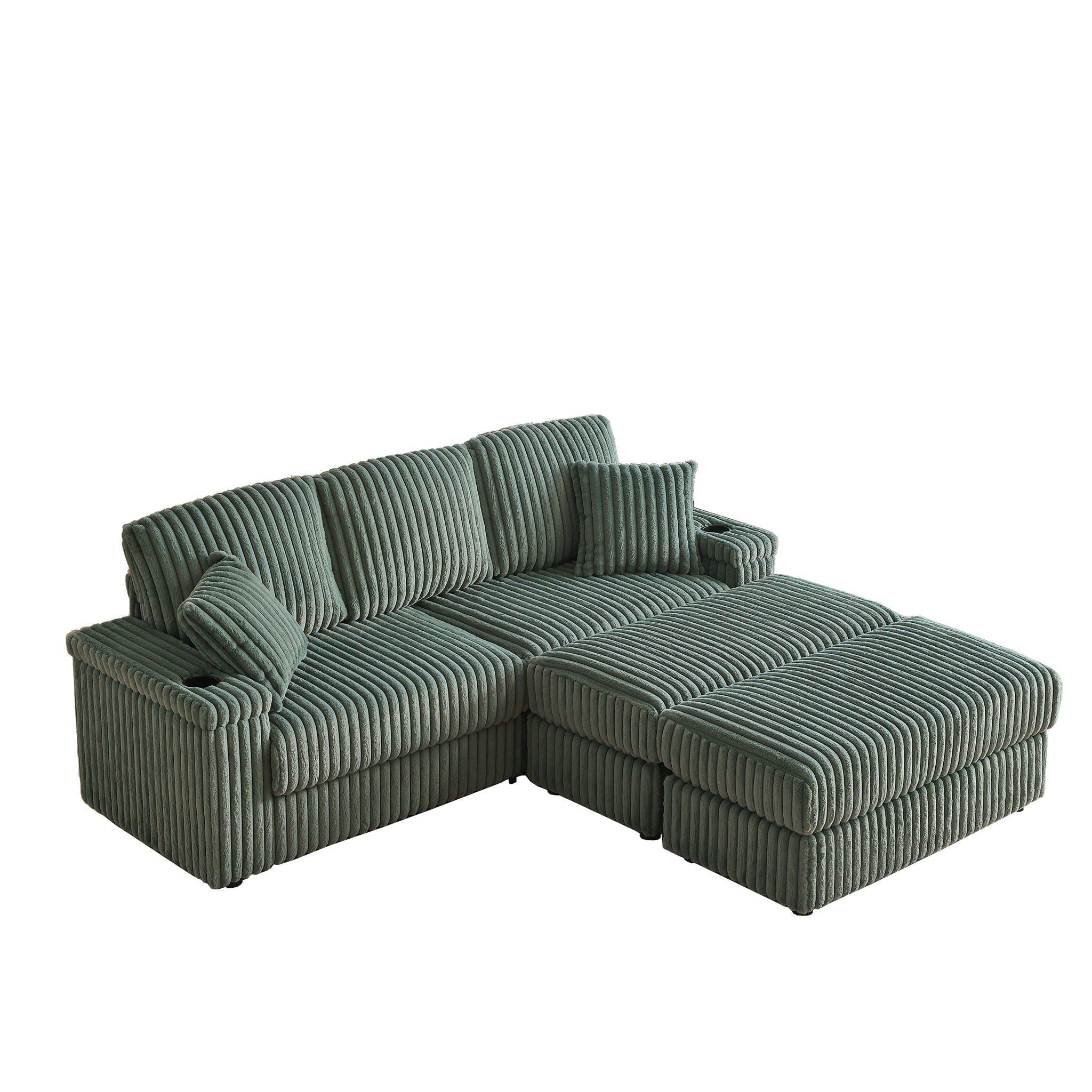 3 Seater Sofa With 2 Ottomans For Living Room by HouseOfZazla
