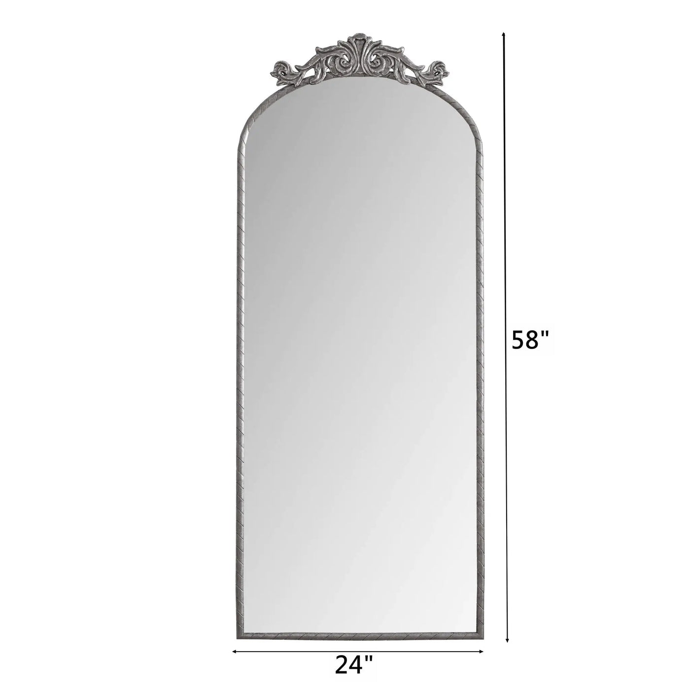 Vintage Arched Full Body Mirror, Wall Mounted For Living Room by Unique Piece Furniture