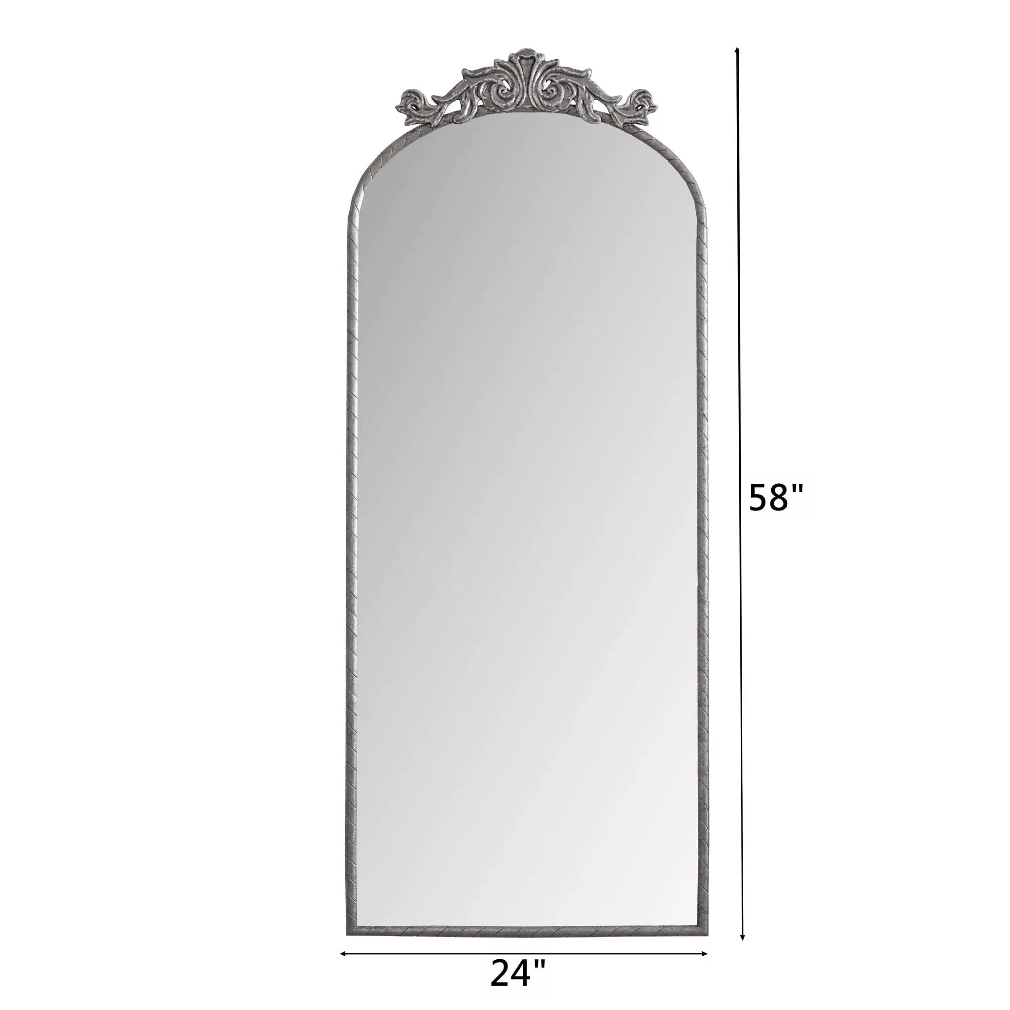 Vintage Arched Full Body Mirror, Wall Mounted For Living Room by HouseOfZazla