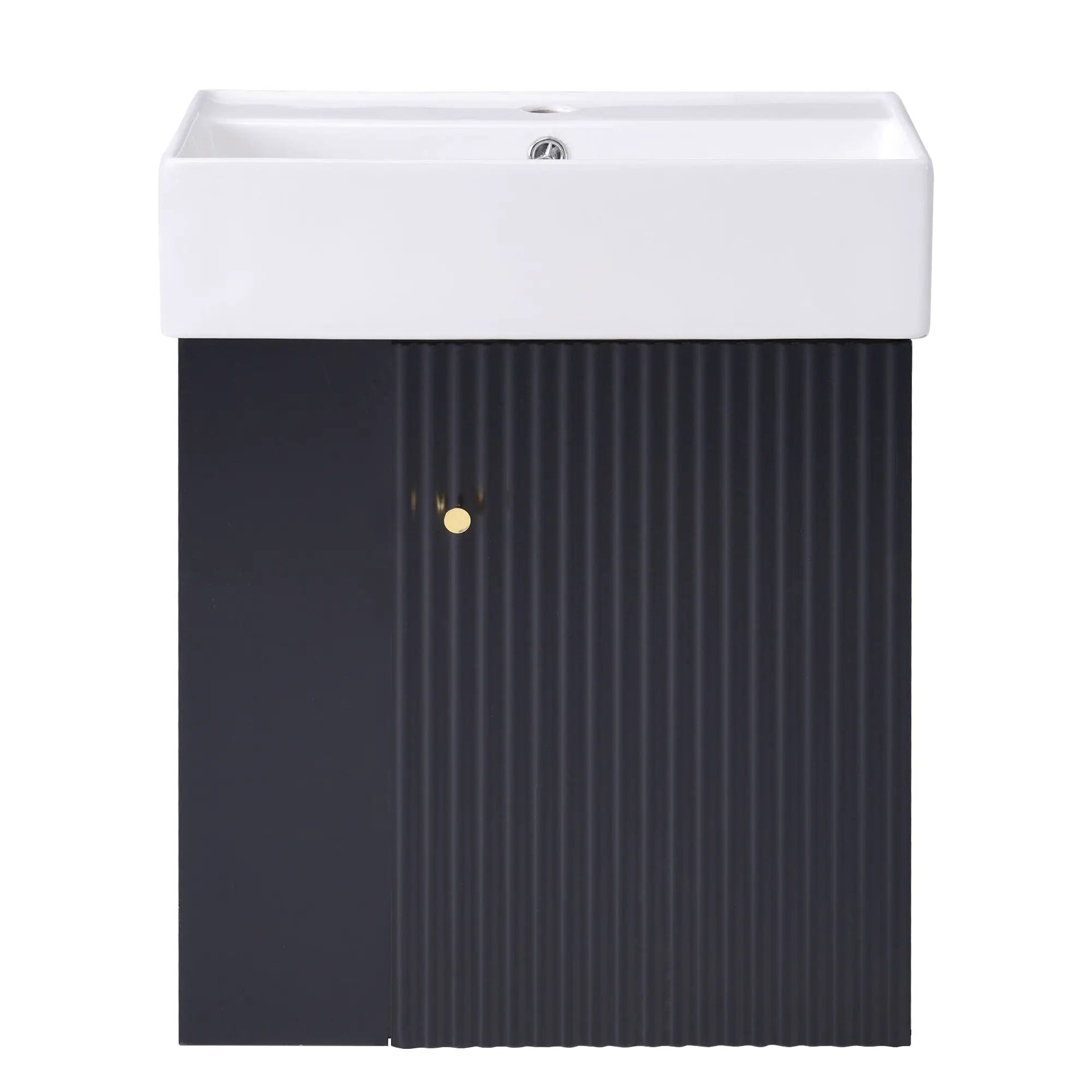 Modern Floating Bathroom Vanity With Ceramic Basin Perfect For Small Bathrooms by HouseOfZazla