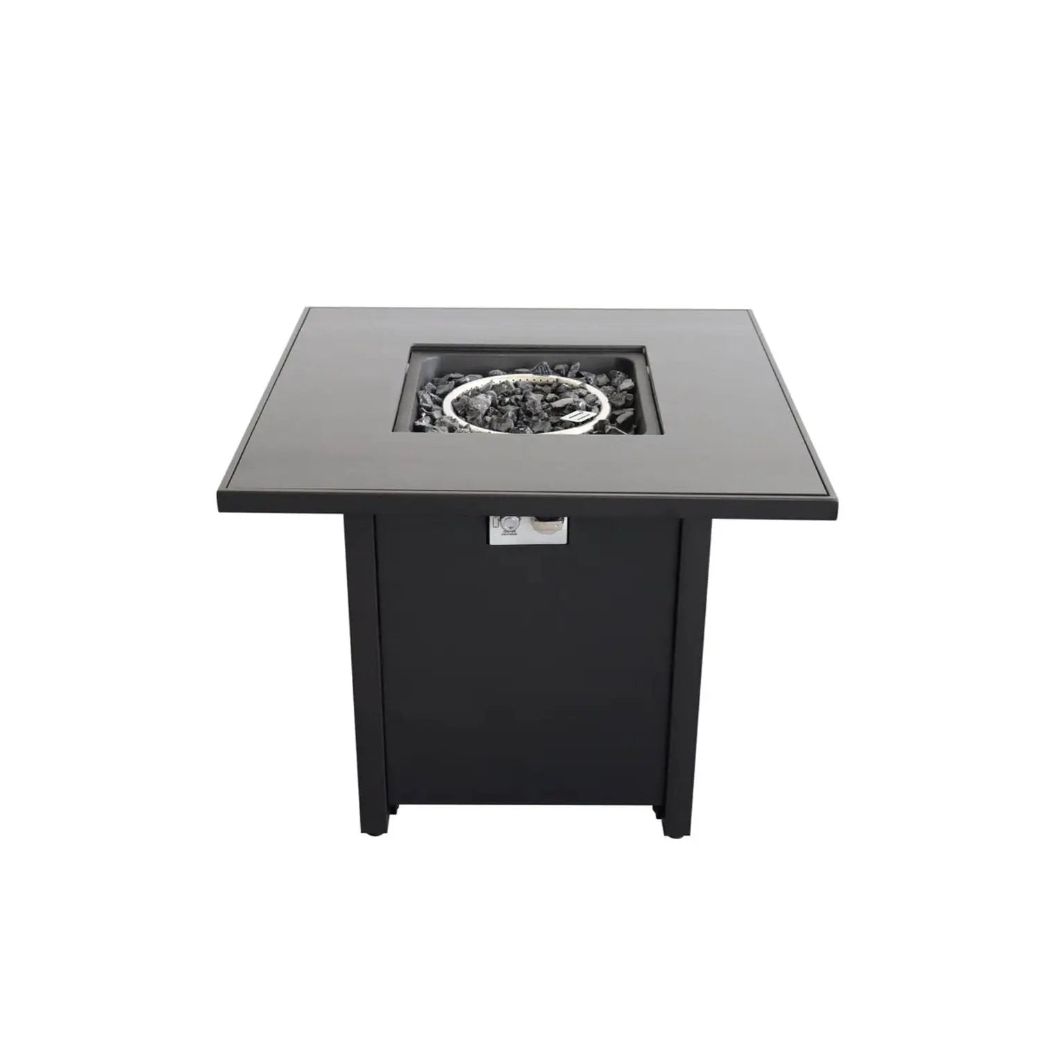 Powder Coated Fire Pit With Top - Black by Unique Piece Furniture