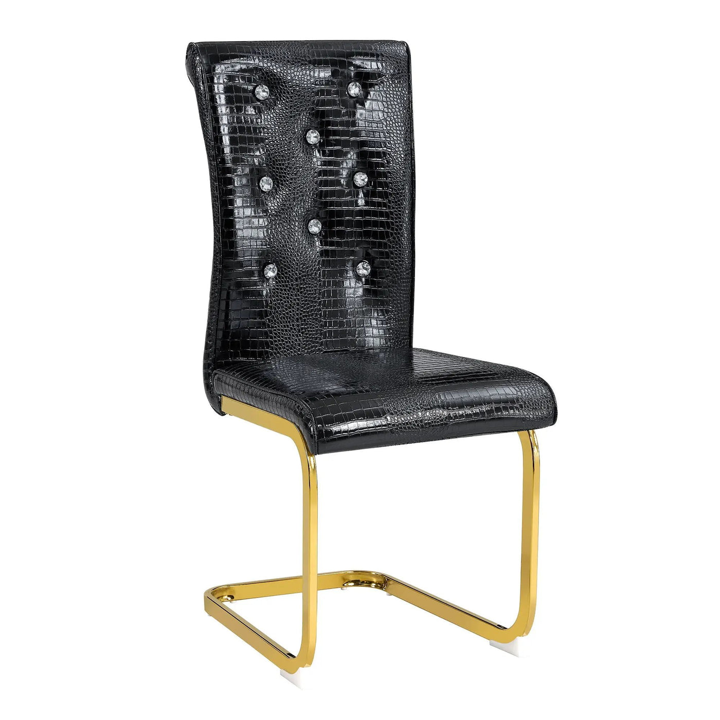 Elegant Design Alligator Skin Upholstered Dining Chairs by HouseOfZazla