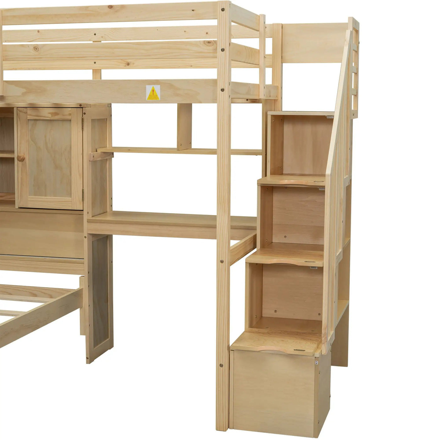 Loft Bed With Built In Desk And Staircase by HouseOfZazla