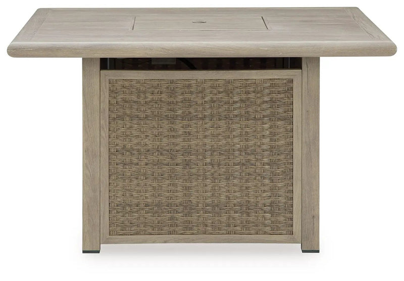 Cliff Trails - Square Fire Pit Table - Beige by Unique Piece Furniture