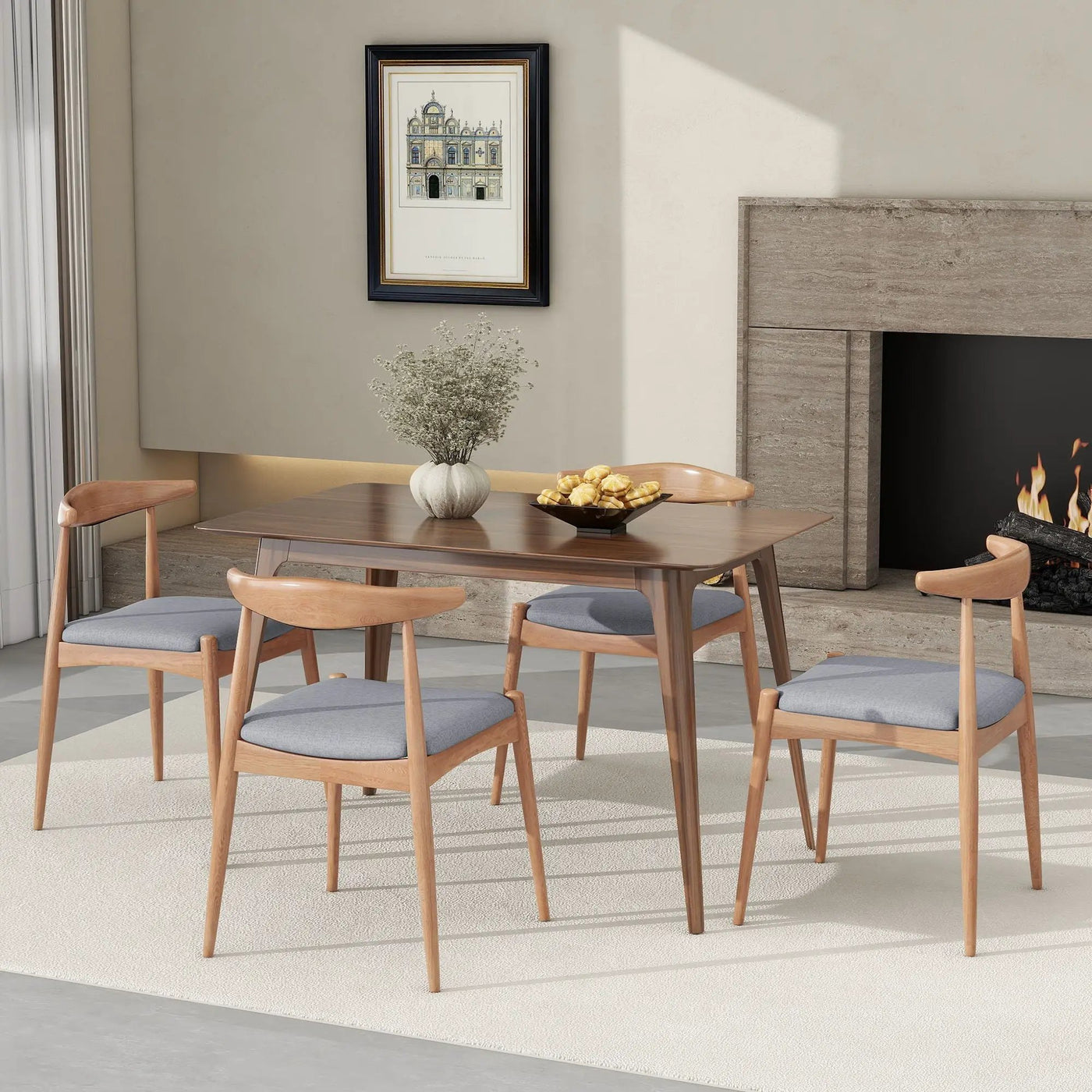 Elegant Dining Chairs With Ergonomic Backrest & Comfort Cushions (Set of 2) by HouseOfZazla