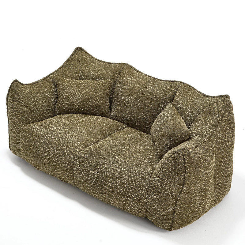 Comfortable Dual Beanbag Chair With High Resilience Foam Core For 2 People by Unique Piece Furniture