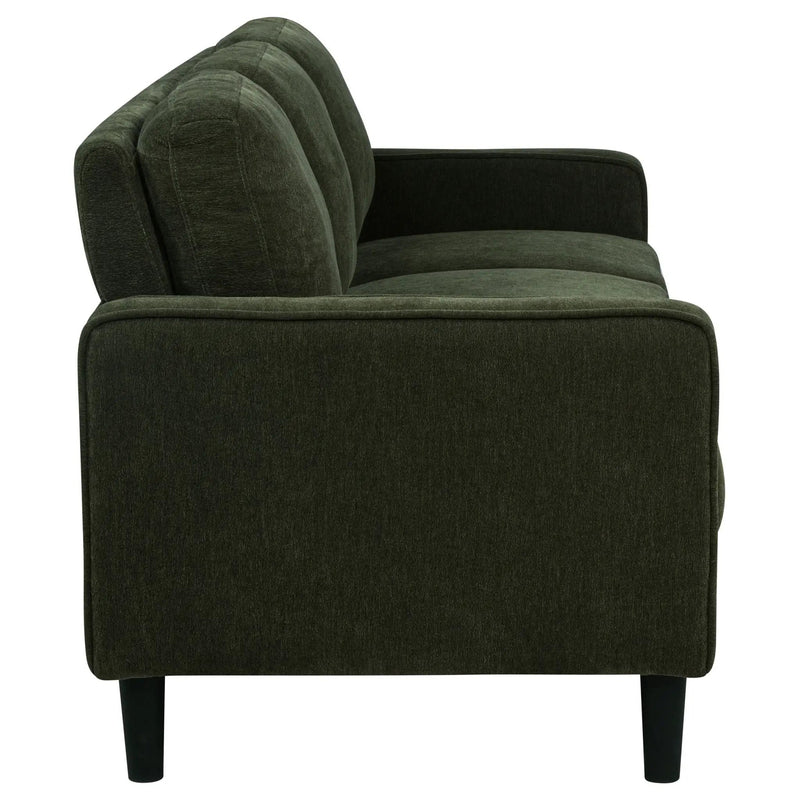 Ruth 3-piece Fabric Upholstered Track Arm Sofa Matcha Green by Unique Piece Furniture
