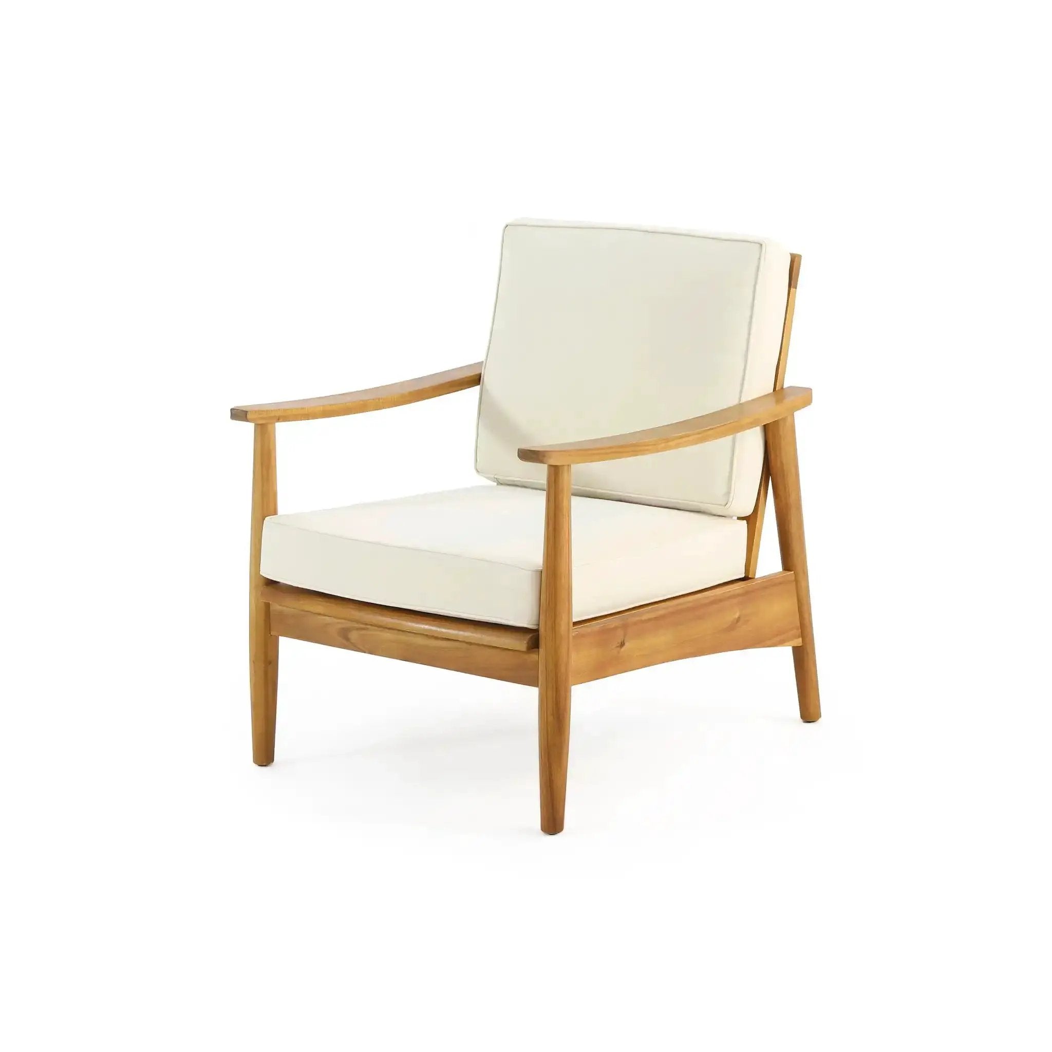 Emmry Outdoor Acacia Wood Club Chair by HouseOfZazla
