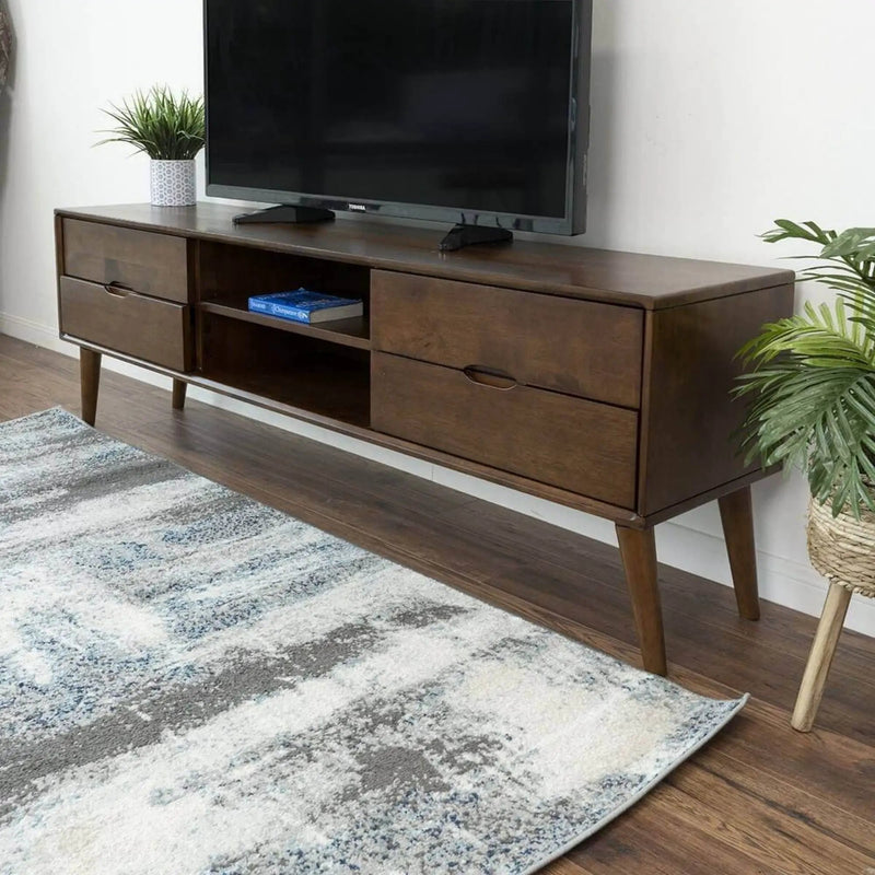 Adrian - TV Stand - Walnut Brown by HouseOfZazla