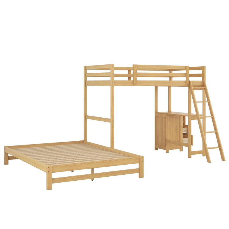 Bunk Bed With Built In Desk And 3 Drawers by Unique Piece Furniture