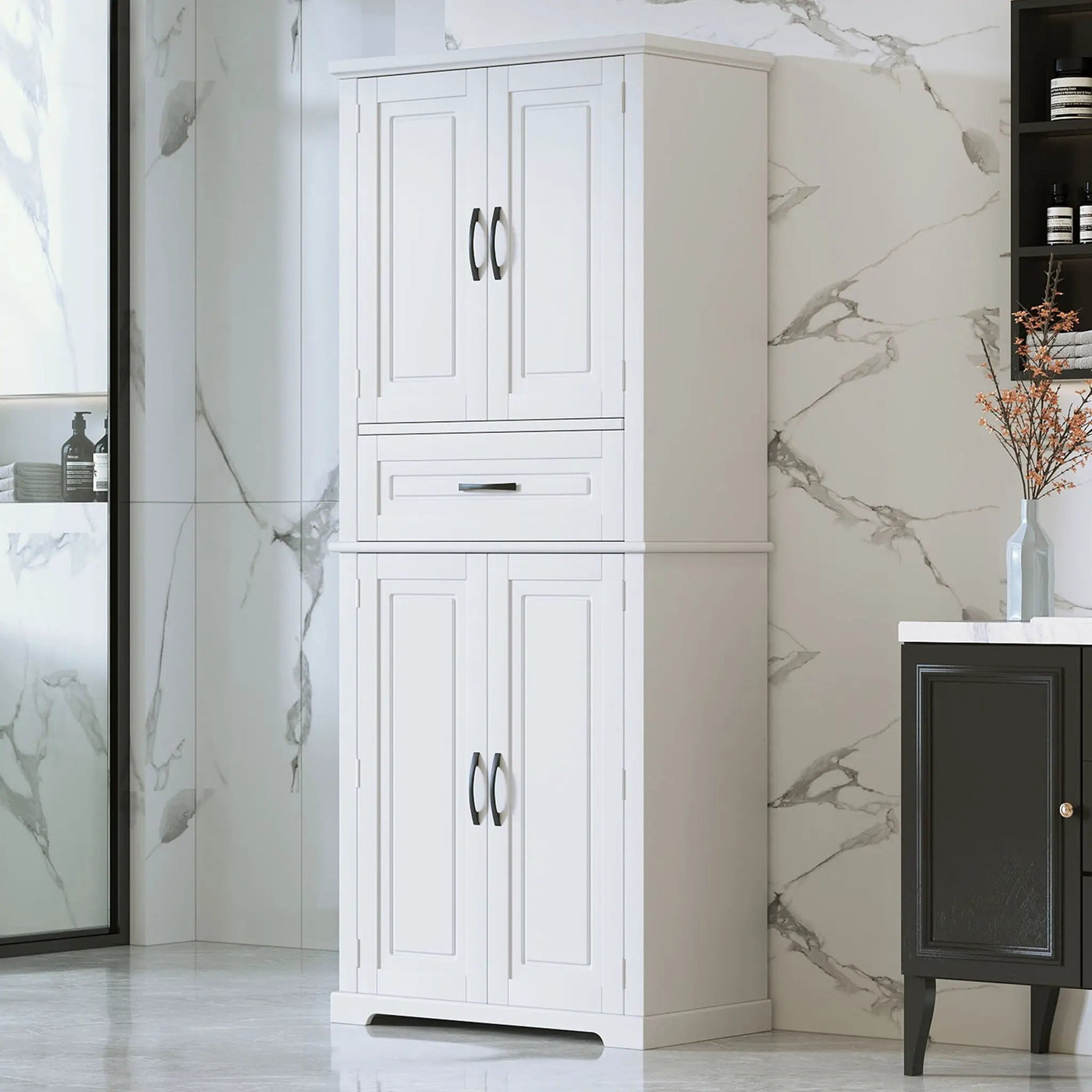 Bathroom Storage Cabinet With Multifunctional Storage Space by HouseOfZazla