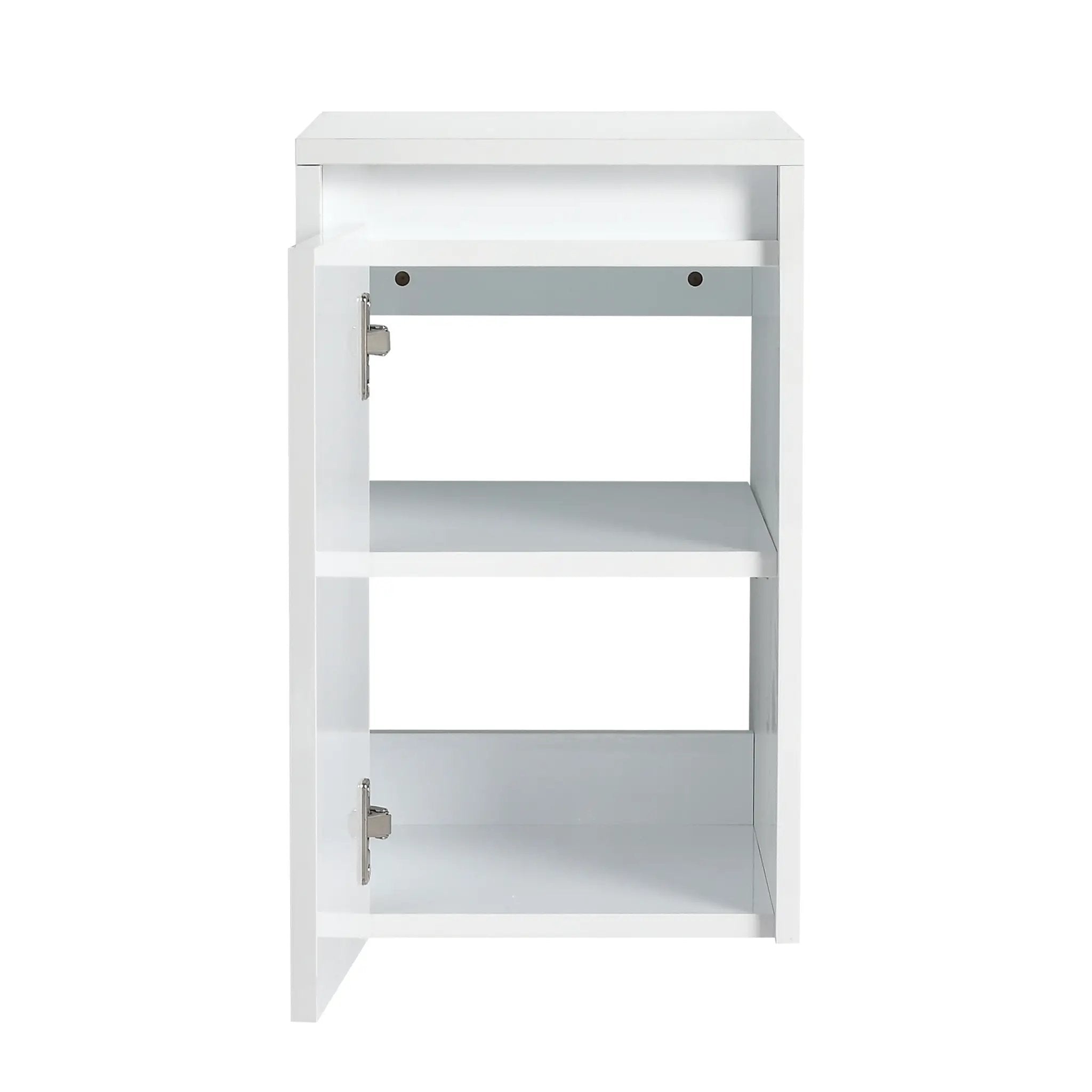 12" Bathroom Side Cabinet, Soft Close Doors, Float Mounting Design, Glossy by HouseOfZazla