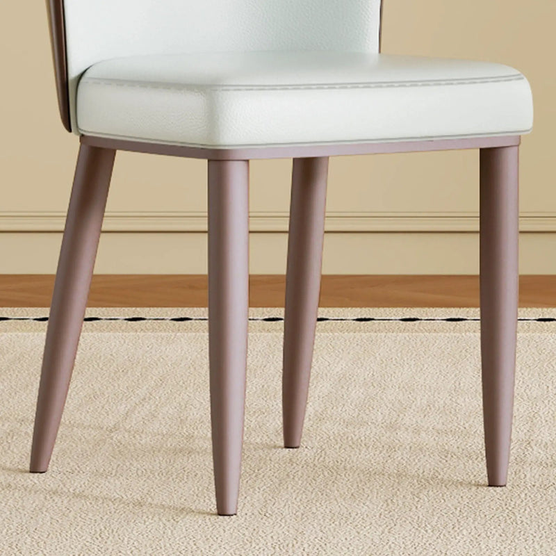 Dining Chair With Carbon Steel Legs, Comfortable Seating, (Set of 2) - White by HouseOfZazla
